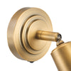 Jedrek Single Wall Spotlight Aged Brass close view picture of the fitting plate