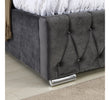 Jersey Super King Size Bedframe Grey picture of the chrome leg