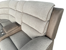 Jessica Corner Sofa with Console & Recliners with soft cushioned backrests