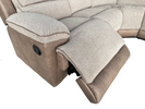 Jessica Corner Sofa with Console & Recliners with 2 manual recliner seats