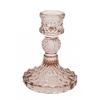 Jewel Dinner Candle Holder in a pink color shade
