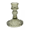 Jewel Dinner Candle Holder in agreen color hue