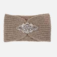 Jewel Headband Beige