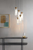 Jodelle 5 Light Cluster Pendant Polished Bronze and Glass life style picture