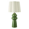 Jordana Ceramic Table Lamp Green and Polished Chrome picture on the white background