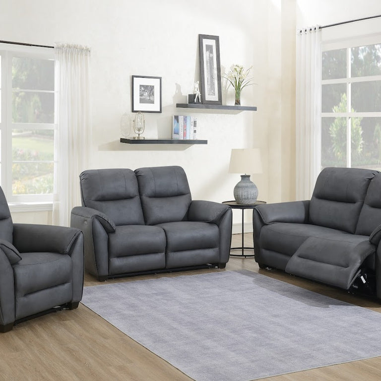 Jordi 2.5 Seater Sofa Electric Recliner Dark Grey