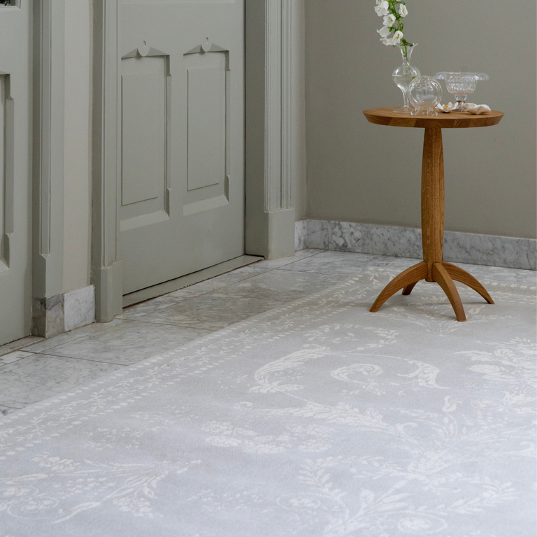 Laura Ashley Josette Floral Rug Dove Grey