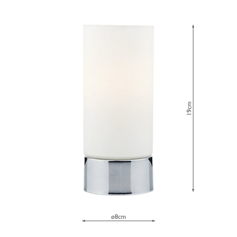 Jot Touch Table Lamp Chrome Opal Glass - Touch Table Lamp Collection