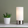 Jot Touch Table Lamp Chrome Opal Glass life style picture