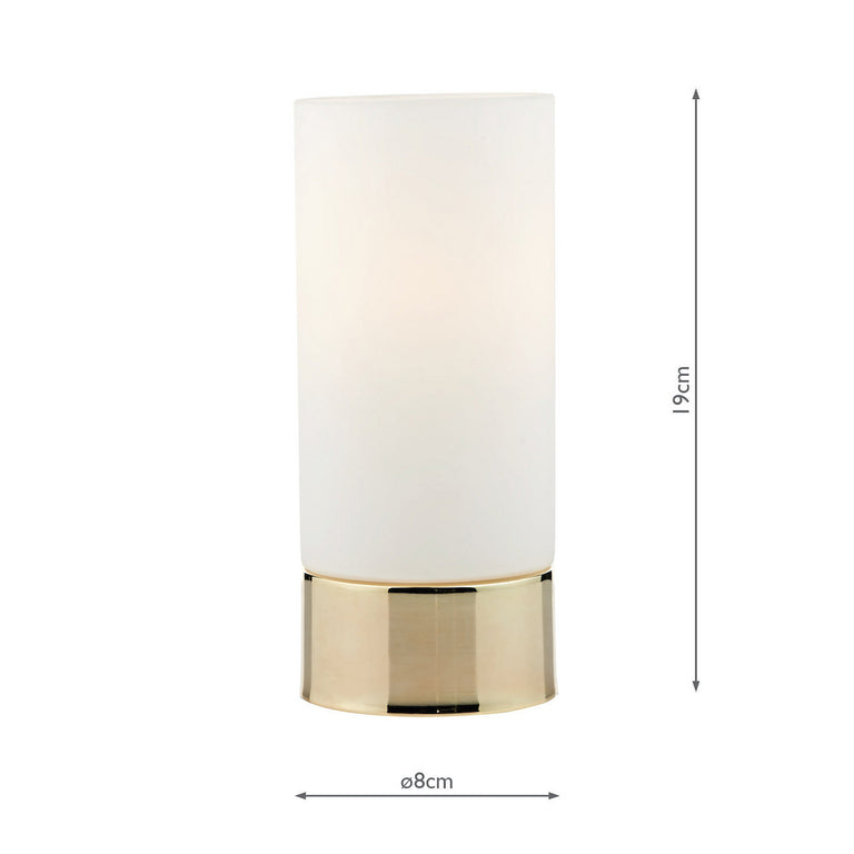 Jot Touch Table Lamp Gold Opal Glass - Contemporary Lighting Collection