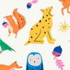 Joules Country Critters Heroes Wallpaper close view picture of the pattern design