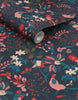 Joules Fields Edge Floral Wallpaper French Navy picture of the wallpaper roll