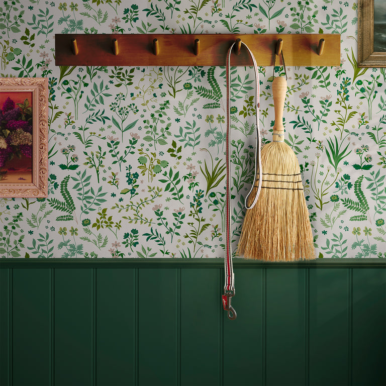 Joules Holcombe Floral Wallpaper Cream - Modern Wall Covering
