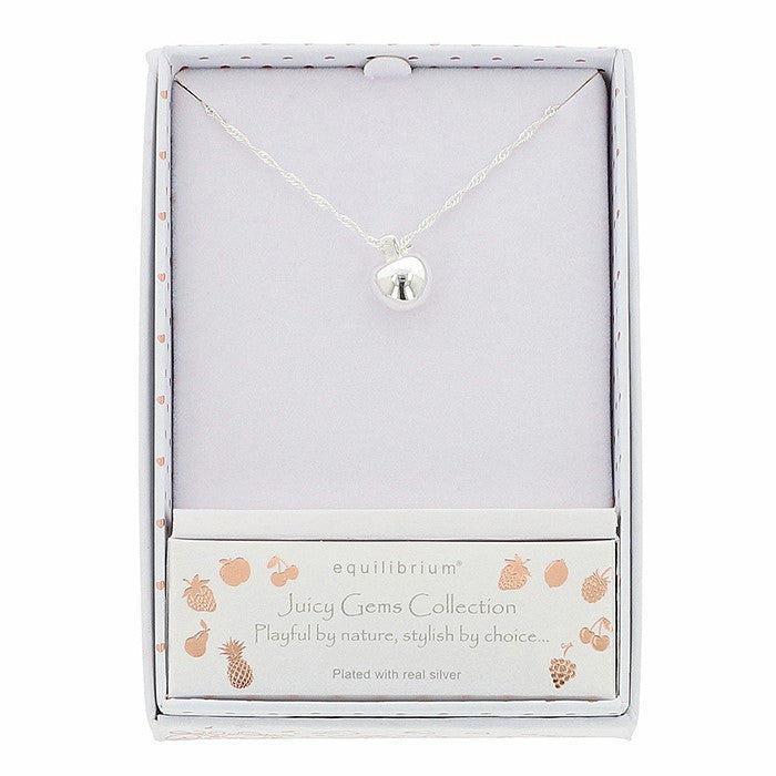 Juicy Gems Chic Apple Silver Plated Necklace - Jewellery Collection