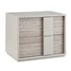 Stylish bedside lockers with a sleek grey finish


