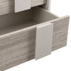 Durable bedside drawers with a gloss wood effect