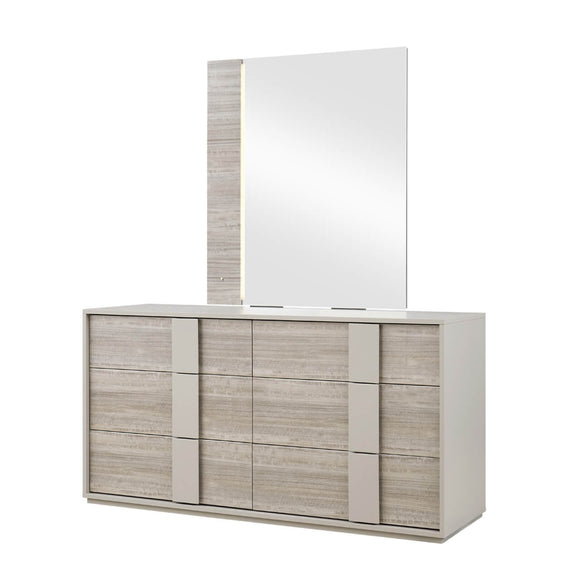 Elegant chest of drawers with a sleek grey finish