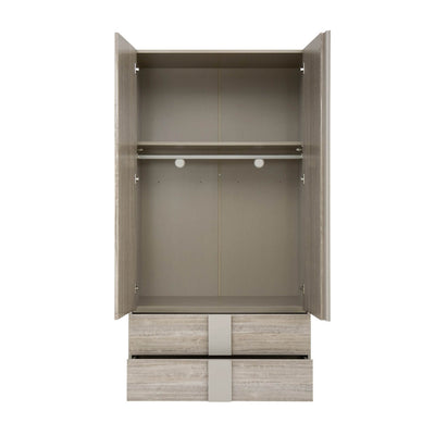 Jules Wardrobe 2 Door/2 Drawer Grey