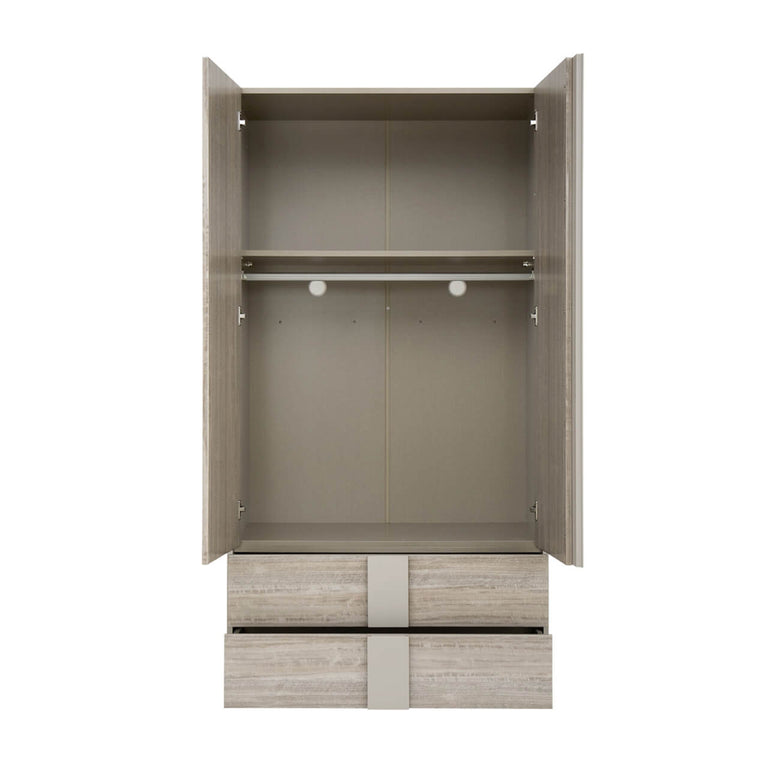 Jules Wardrobe 2 Door/2 Drawer Grey