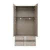Jules Wardrobe 2 Door/2 Drawer Grey Furniture Storage
