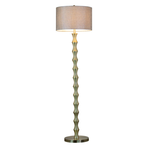 Elegant Gold Floor Lamp with Faux Silk Shade.
