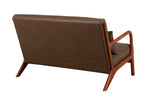 Juniper 2 Seater Sofa Brown with solid wood legs