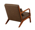 Juniper Accent Chair Brown with wooden solid base