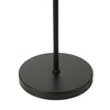 Kadience 3 Light Floor Lamp Satin Black and Smoked Glass close view picture of the black metal base