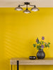 Kadience 3 Light Semi-Flush Satin Black and Smoked Glass perfect for modern interiors