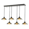 Kadience 6 Light Bar Pendant Satin Black and Smoked Glass perfect for kitchen islands