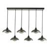 Kadience 6 Light Bar Pendant Satin Black and Smoked Glass picture on the white background