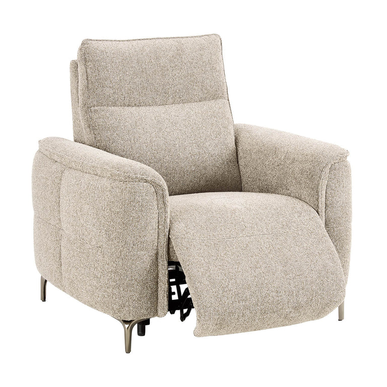 Kaedon 1 Seater Electric Recliner Chair Natural