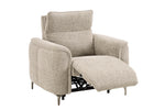 Kaedon natural electric recliner chair shown reclined from the side (3)