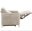 Kaedon natural electric recliner chair shown reclined from the side (8)