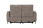 Kaedon 2 Seater Electric Recliner Sofa in Mocha with adjustable headrests shown from an angle (4)