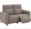 Kaedon 2 Seater Electric Recliner Sofa in Mocha with adjustable headrests