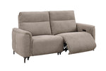 Kaedon 3 seater electric recliner sofa in mocha shown reclined (2)