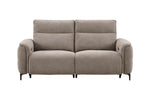 Kaedon 3 seater electric recliner sofa in mocha shown reclined (5)