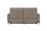 Kaedon 3 seater electric recliner sofa in mocha shown reclined (6)