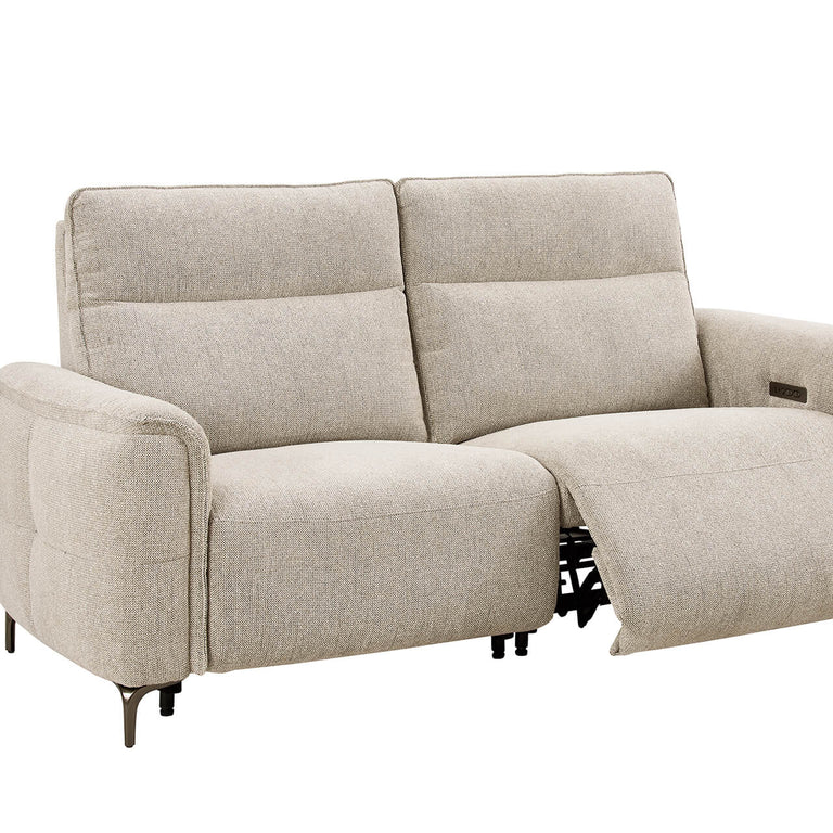 Kaedon 3 Seater Electric Recliner Sofa Natural