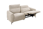 Kaedon natural three seater recliner sofa, front view (4)