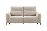 Kaedon natural three seater recliner sofa, front view (5)