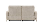 Kaedon natural three seater recliner sofa, front view (6)