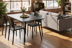 Set of 4 Kael stacking chairs in black