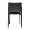 Black Kael stacking chair shown from the side (4)