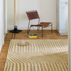 Marimekko Kalasääski Geometric Rug Brass lifestyle picture in the living room