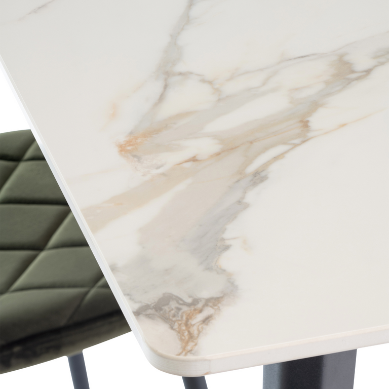 Kathrina Rectangle Dining Table Gold 1.3m