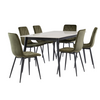 Stylish kitchen table with a durable sintered stone surface.
