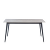 Modern rectangle dining table with sleek grey stone top
