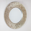Kelsey Mirror Round Champagne 100 cm side view picture on the wall